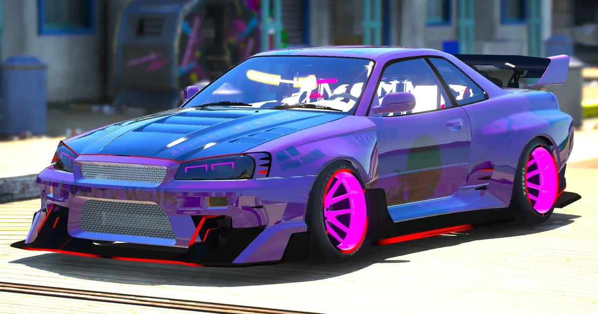 (Debadged) Nissan R34 Animated | Gamer's Cafe