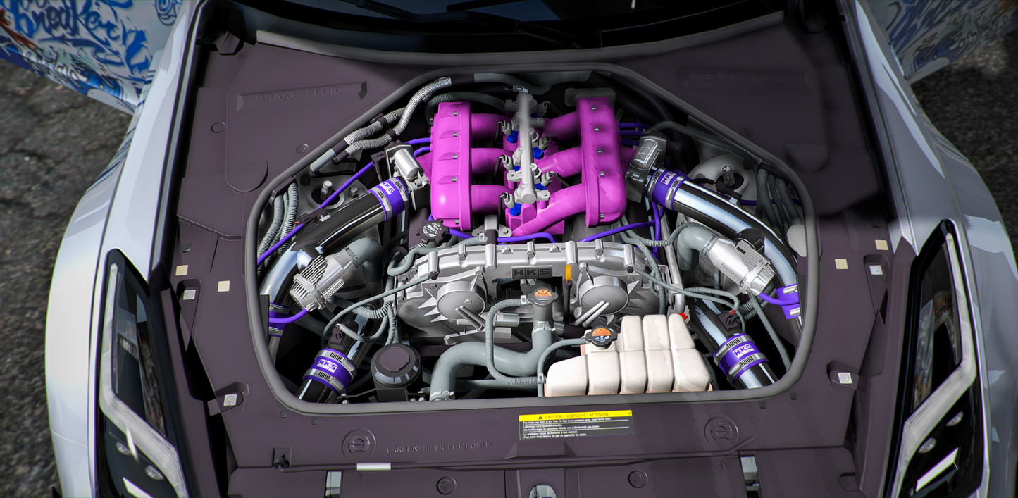 (Debadged) Nissan GTR R35 Liberty Walk Livery Custom