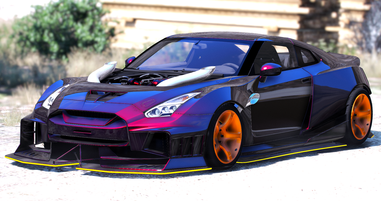 (Debadged) Nissan Skyline R35 Boss Widebody Slammed | Tora