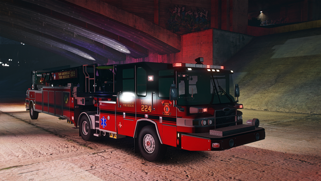 [Non ELS] Pierce Fire Dep Pack (3 Cars + 1 Trailer) | LEO