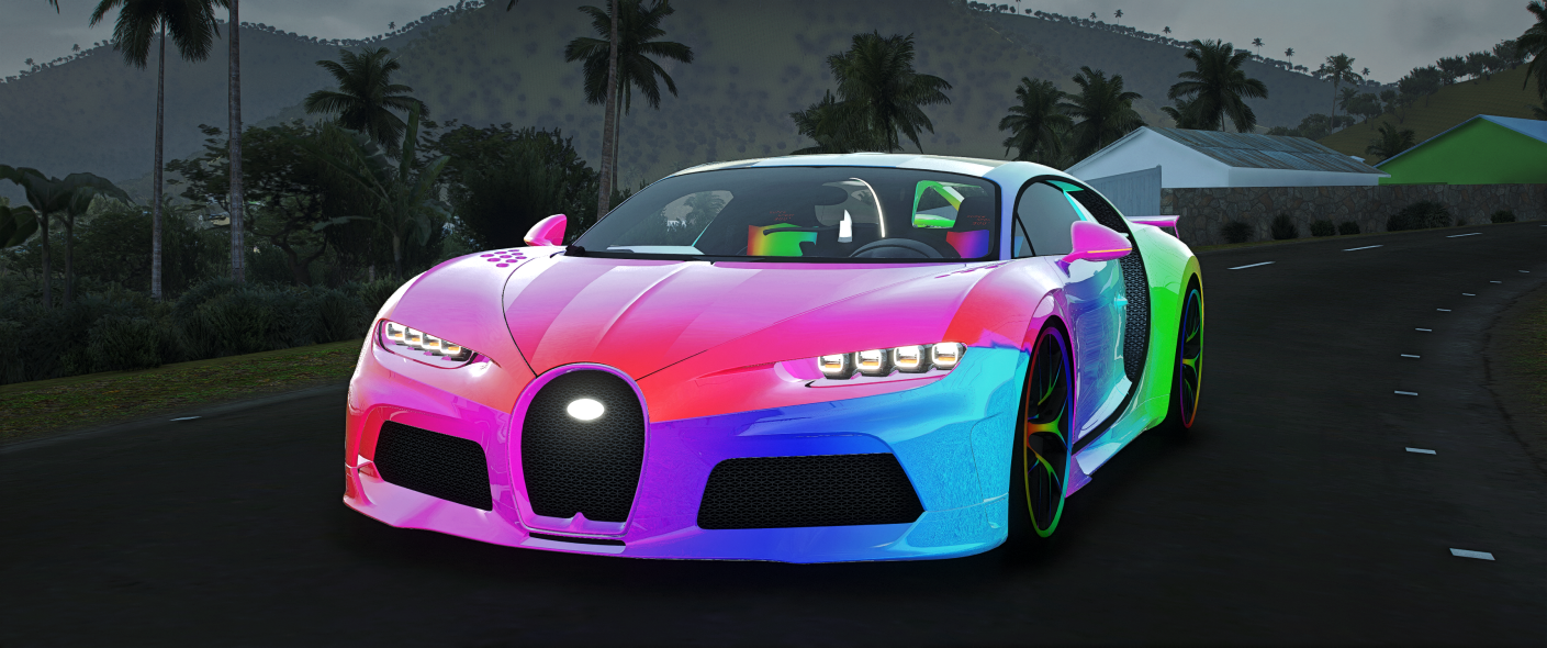 Bugatti Chiron SuperSport +300 Rainbow Candy Edition [Dinamic RGB Ligh ...