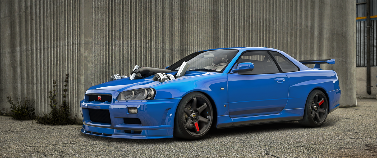Nissan R34 Skyline with LSX 454 Twin Turbo Swap | 3RR Customs – Gorilla ...