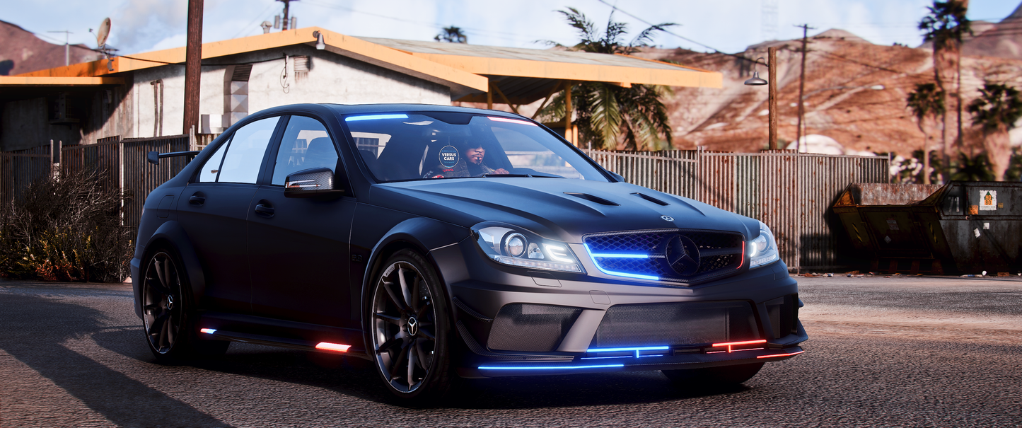 2012 Mercedes-Benz C63 AMG Coupe Black Series Police Modern Lights | Versus