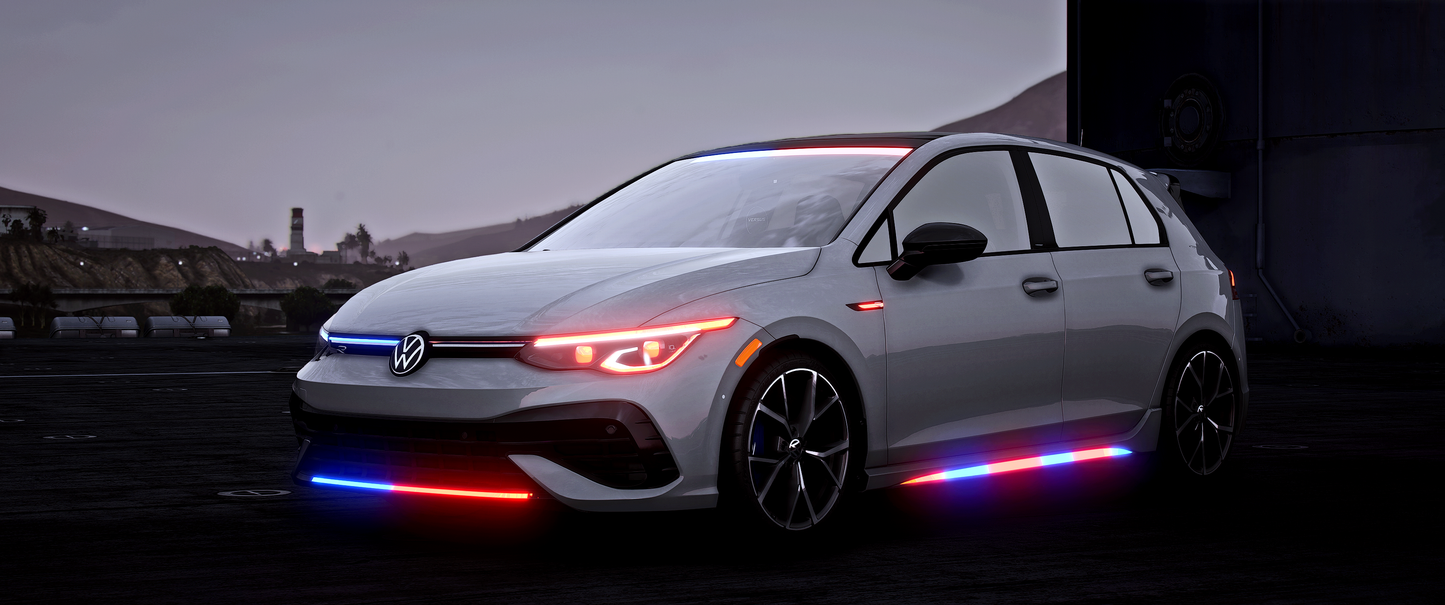 Volkswagen Golf 8R Police Modern Lights | Versus