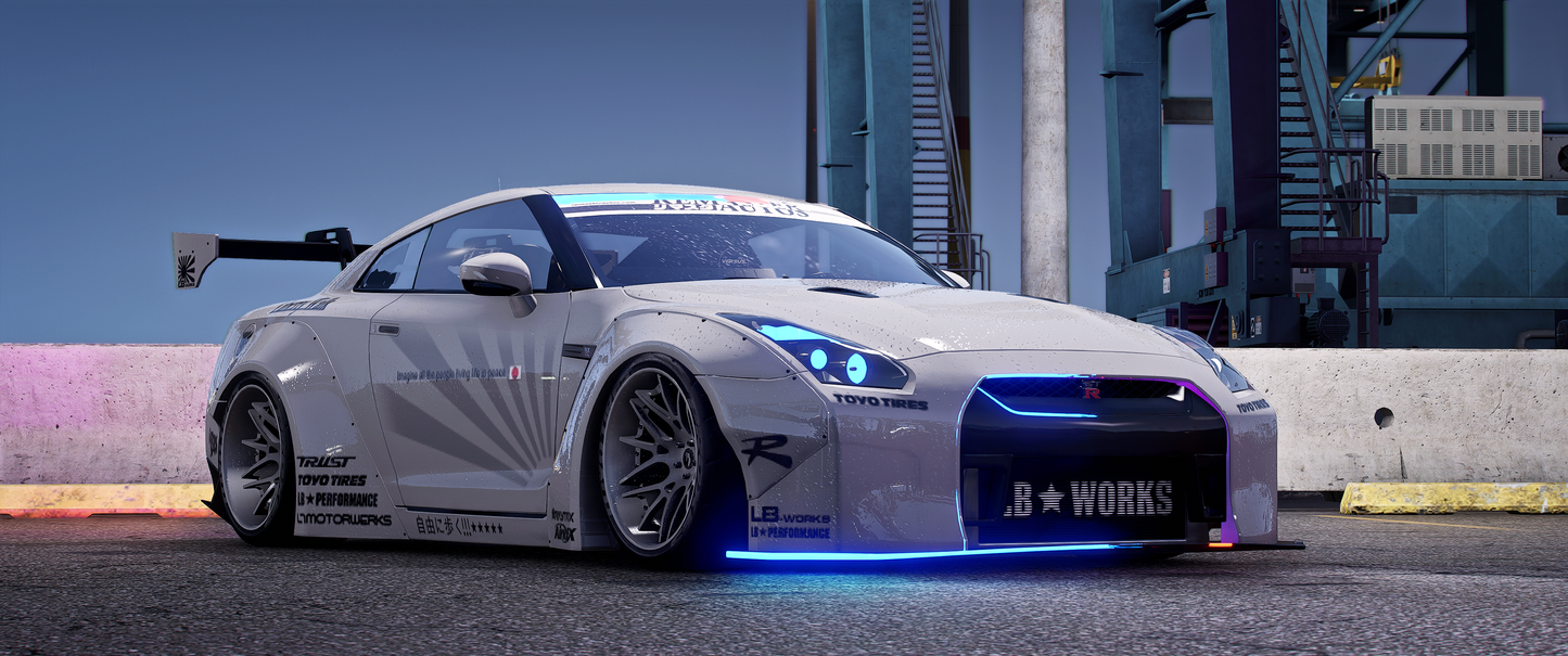 Nissan GTR Liberty Walk Police Modern Lights | Versus