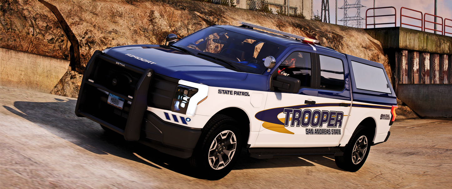 (Debadged) [Non ELS] Ford F150 Lightning 2023 Police | Paul