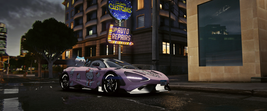 Mclaren 765lt Spider Hello Kitty [Dinamic Lights]