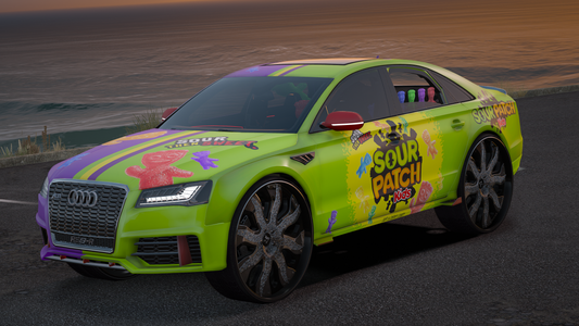 Custom Sour Patch Kids Audi S8 On Rucci Forged Rims