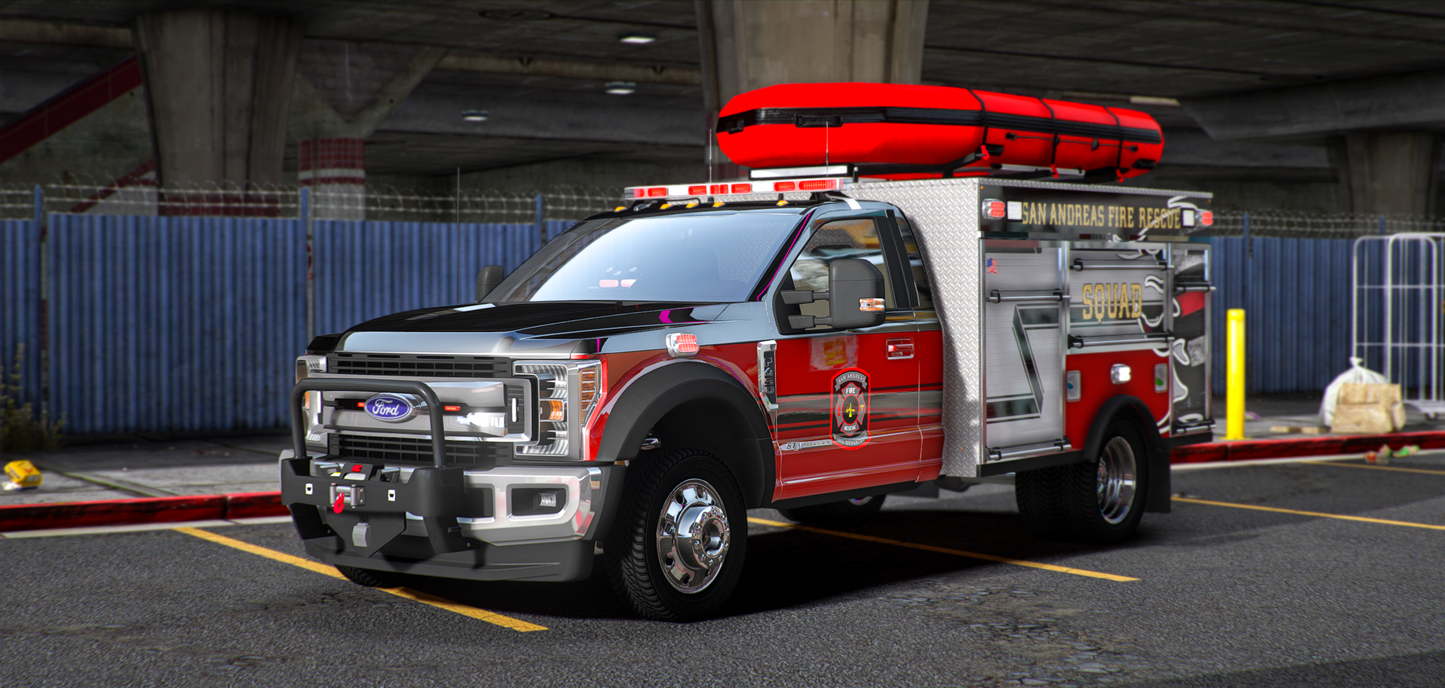 [Non ELS] Ford F450 Fire Rescue Squad with Boat | Fleet
