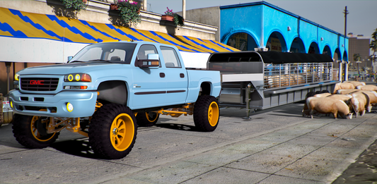 2005 GMC Sierra HD With Cow Trailer | GZ Customs