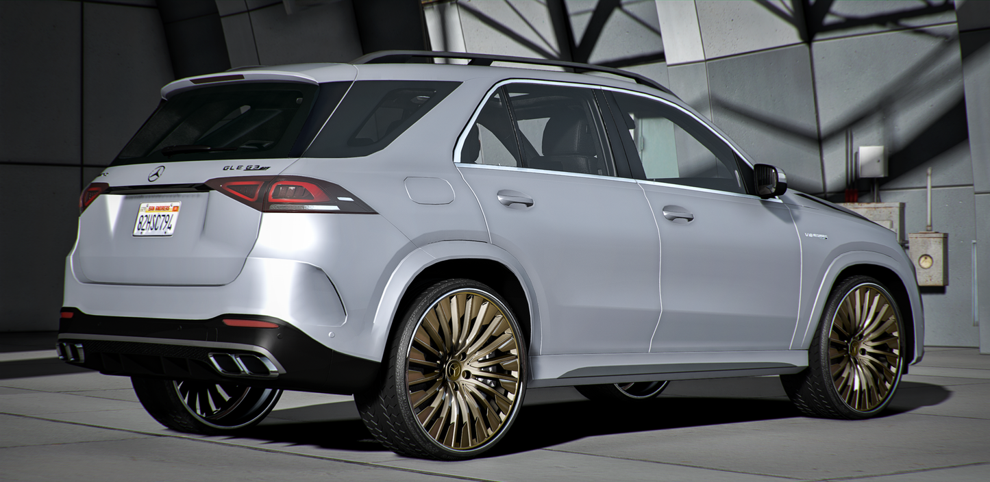 (Debadged) Mercedes GLE63 on 24s anim sunroof v2 | GZ Customs