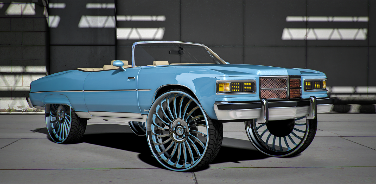 1975 Pontiac Grand Ville on Rucci Donk | Krazy Customs