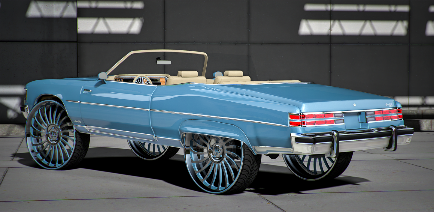 1975 Pontiac Grand Ville on Rucci Donk | Krazy Customs