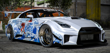 (Debadged) Nissan GTR R35 Liberty Walk Livery Custom