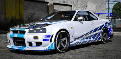 Nissan Skyline GTR R34 Paul Walker [250+ Tuning Parts] | Port Baek