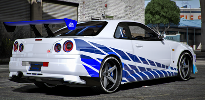 Nissan Skyline GTR R34 Paul Walker [250+ Tuning Parts] | Port Baek
