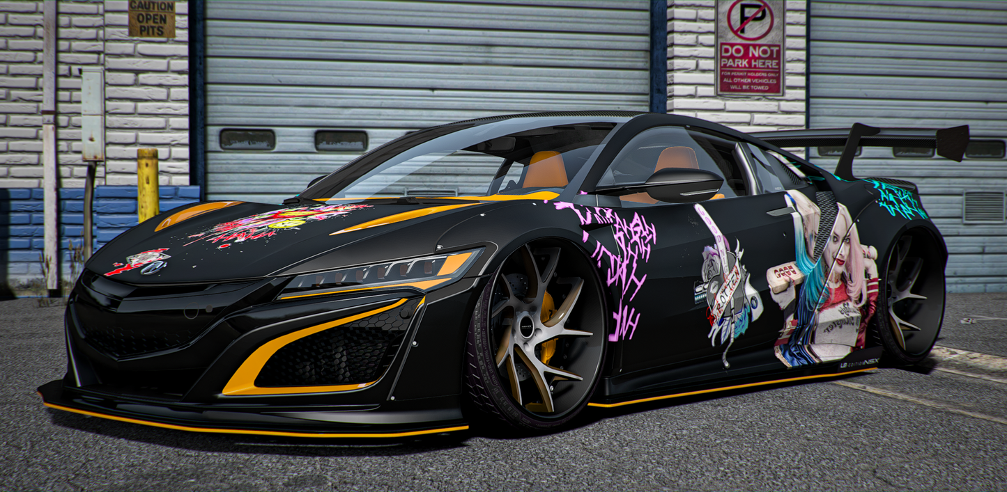 Nissan NSX Acura Harley Quinn Edition | DC Cars