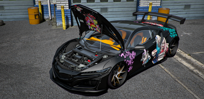 Nissan NSX Acura Harley Quinn Edition | DC Cars