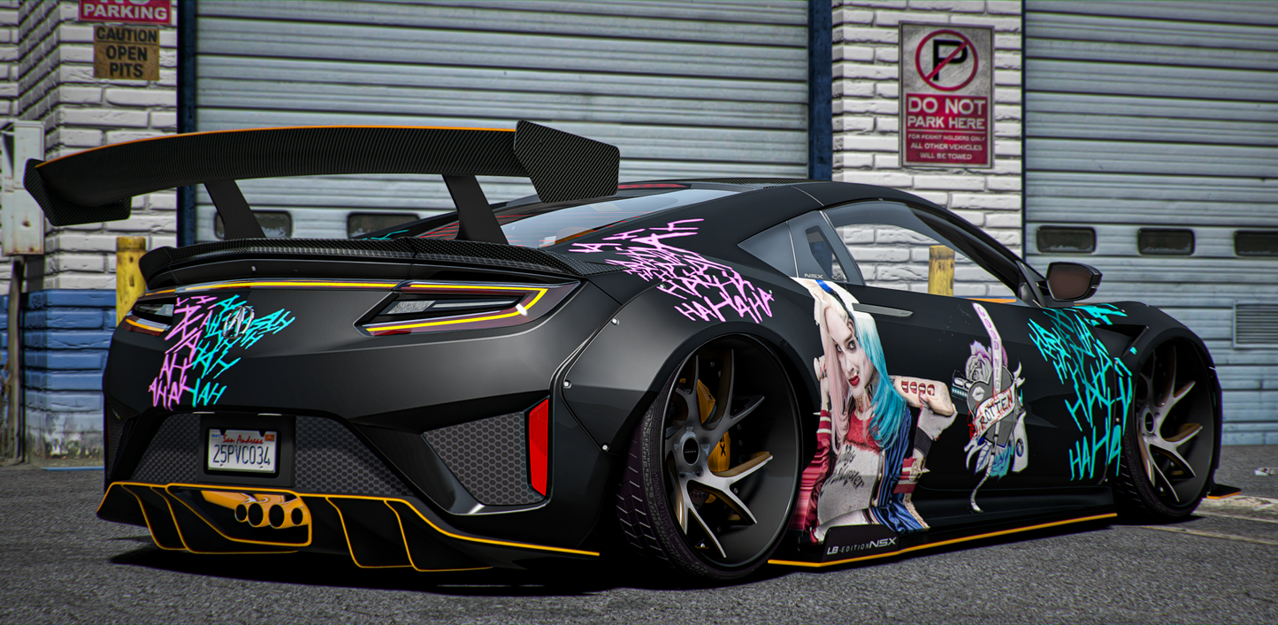 Nissan NSX Acura Harley Quinn Edition | DC Cars