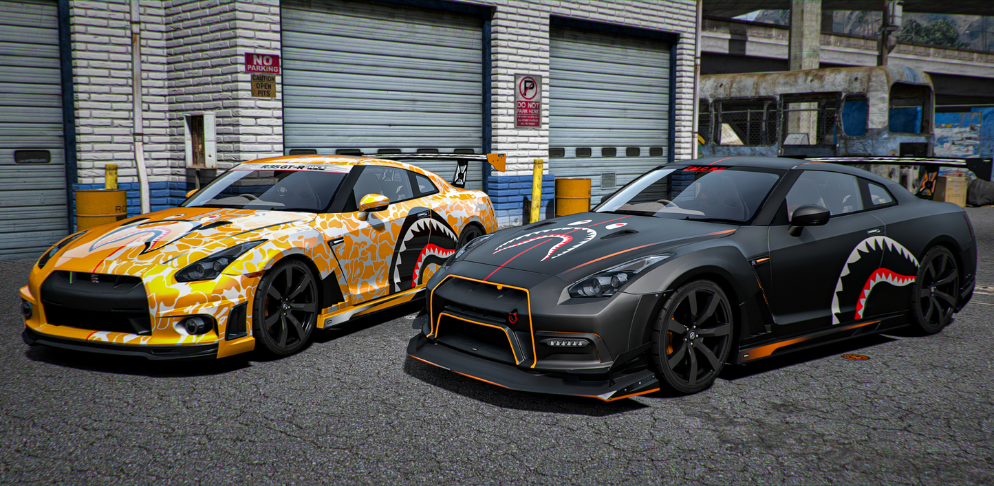 Nissan GTR R35 A Bathing Ape Edition [90+ Tuning Parts] [Dinamic Lights] | Port Baek