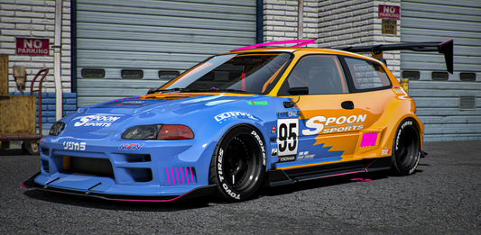 Honda Civic EG6 Spoon [90+ Tuning Parts] [Dinamic Lights] | Port Baek