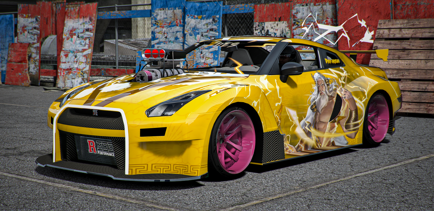 Nissan GTR Dios Griego ZUES Edition [Dinamic Lights] | Kick Store