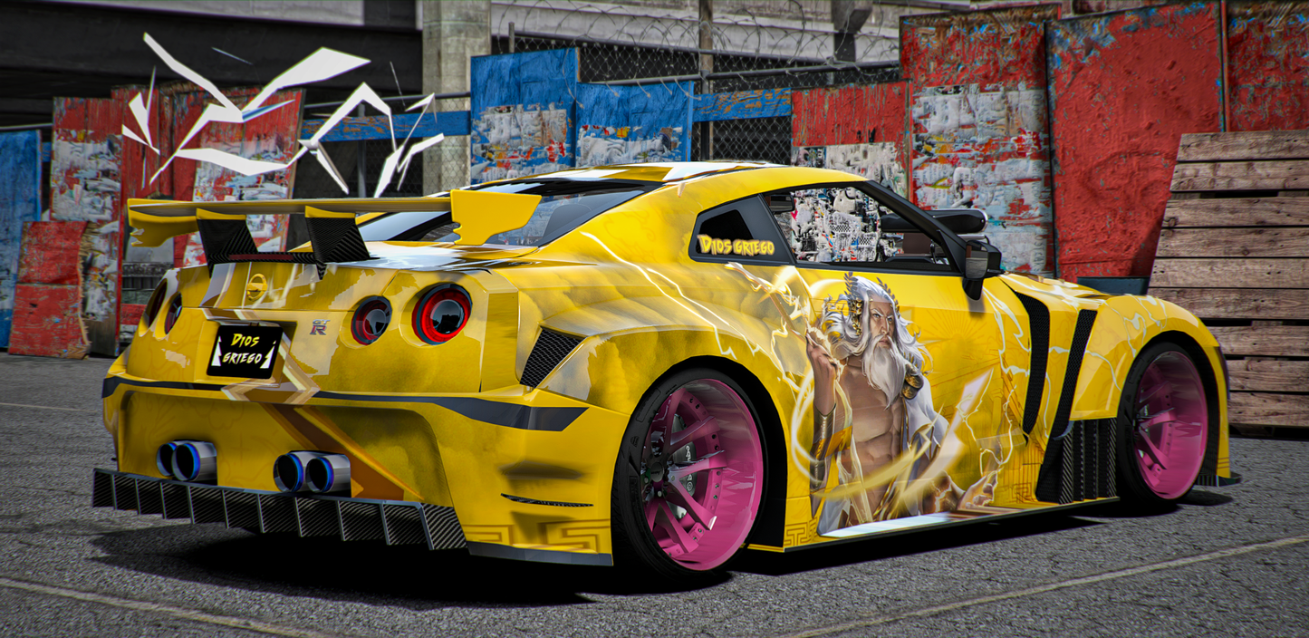 Nissan GTR Dios Griego ZUES Edition [Dinamic Lights] | Kick Store