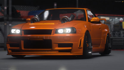 Nissan Skyline R34 Hood Twin Turbo Stanced | Tora