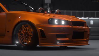 Nissan Skyline R34 Hood Twin Turbo Stanced | Tora