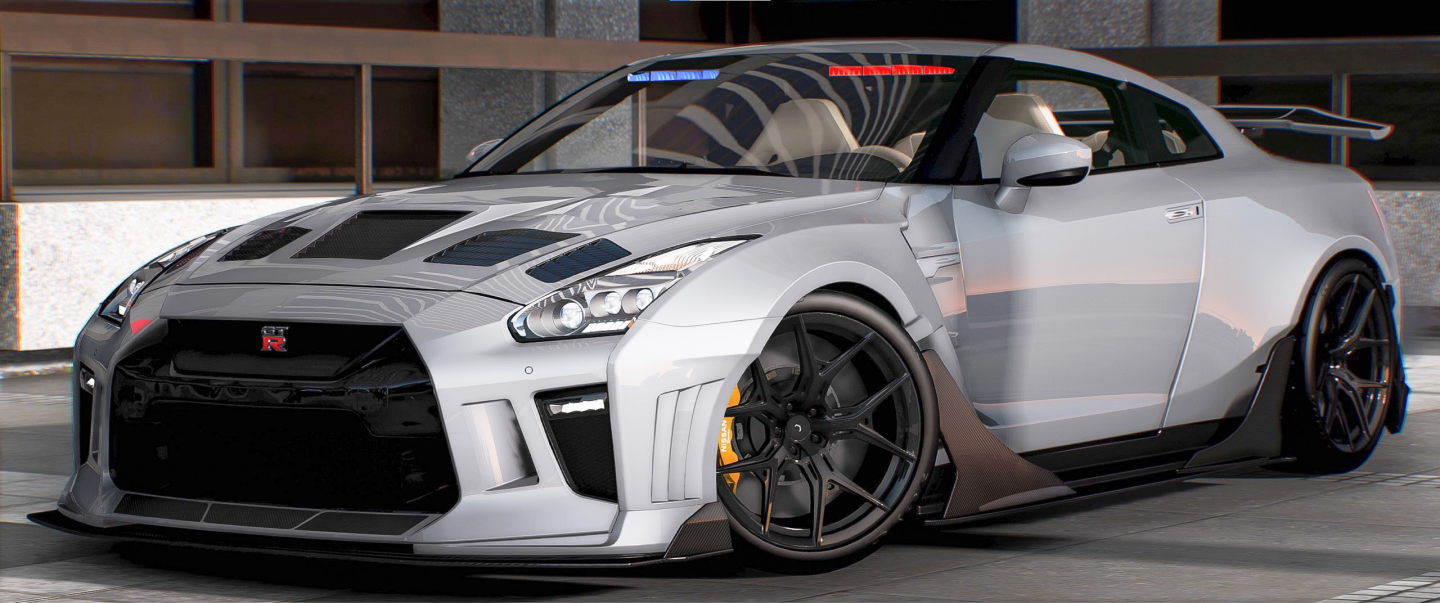 Unmarked PD Nissan GT-R35 Kream Type III Kit (Animated Lights, 4 Seater Coupe) | MT Editz