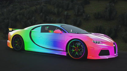 Bugatti Chiron SuperSport +300 Rainbow Candy Edition [Dinamic RGB Lights] | XZone Team