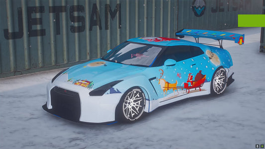 Nissan GTR Merry Christmas Free Fire [Dinamic RGB Lights]