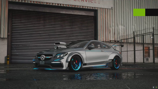 Mercedes C63S Widebody Twin-Turbo [Dinamic RGB Lights]