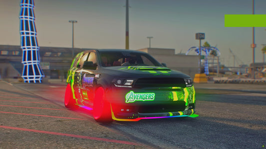 Dodge Durango Avengers Hulk [Dinamic RGB Lights] | Night Designs