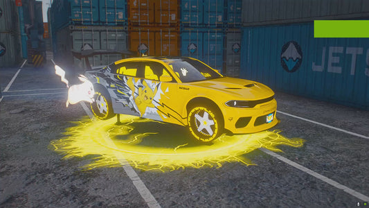 Dodge Charger Pikachu Glowing Livery [Dinamic RGB Lights]