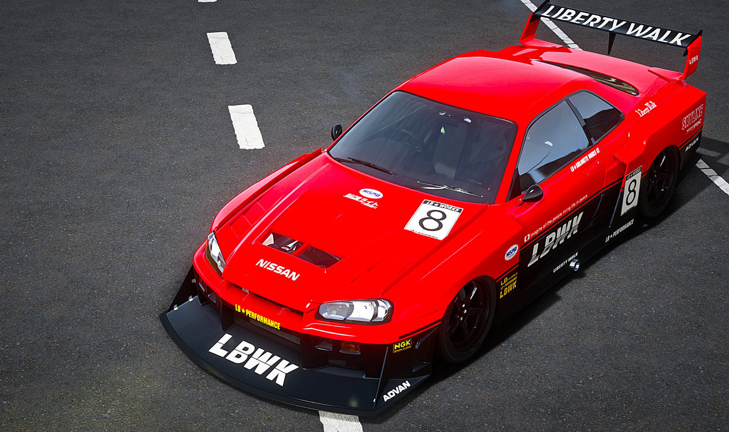 Nissan Skyline GTR R34 LBWK Silhouette | Hachi