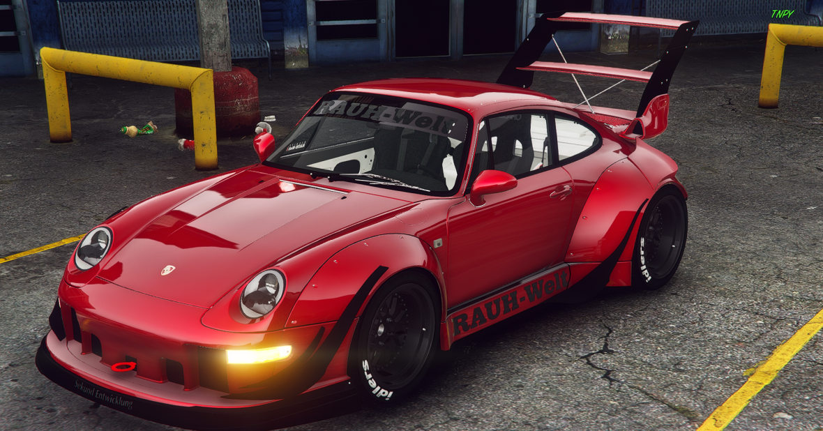 1995 Porsche 911 Turbo with RWB Body Kit Pack + RWB Rims Pack | D3D