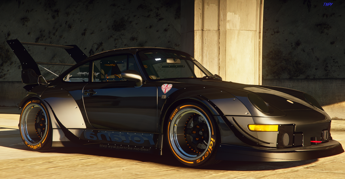 1995 Porsche 911 Turbo with RWB Body Kit Pack + RWB Rims Pack | D3D